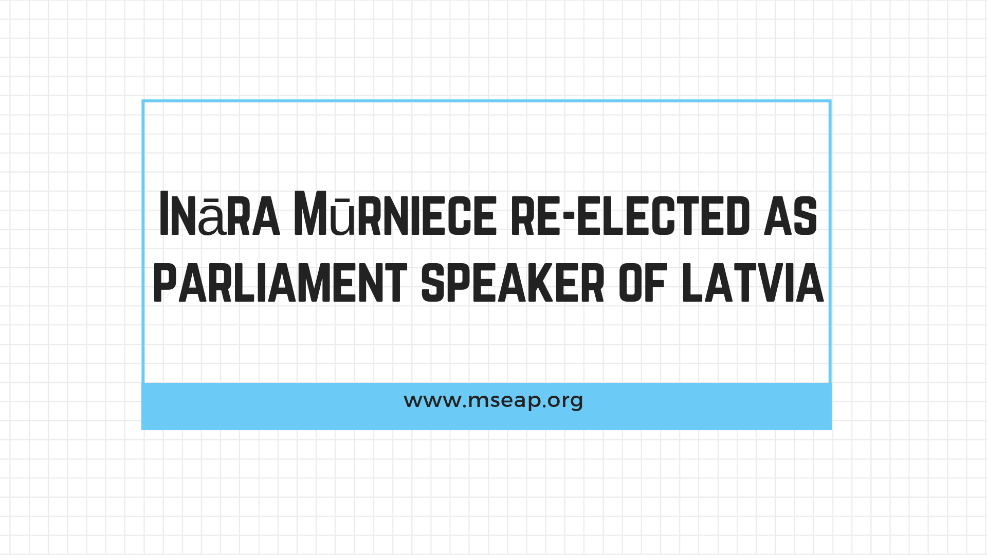 Right-wing MP Inara Murniece re-elected as the speaker of Latvian parliament
