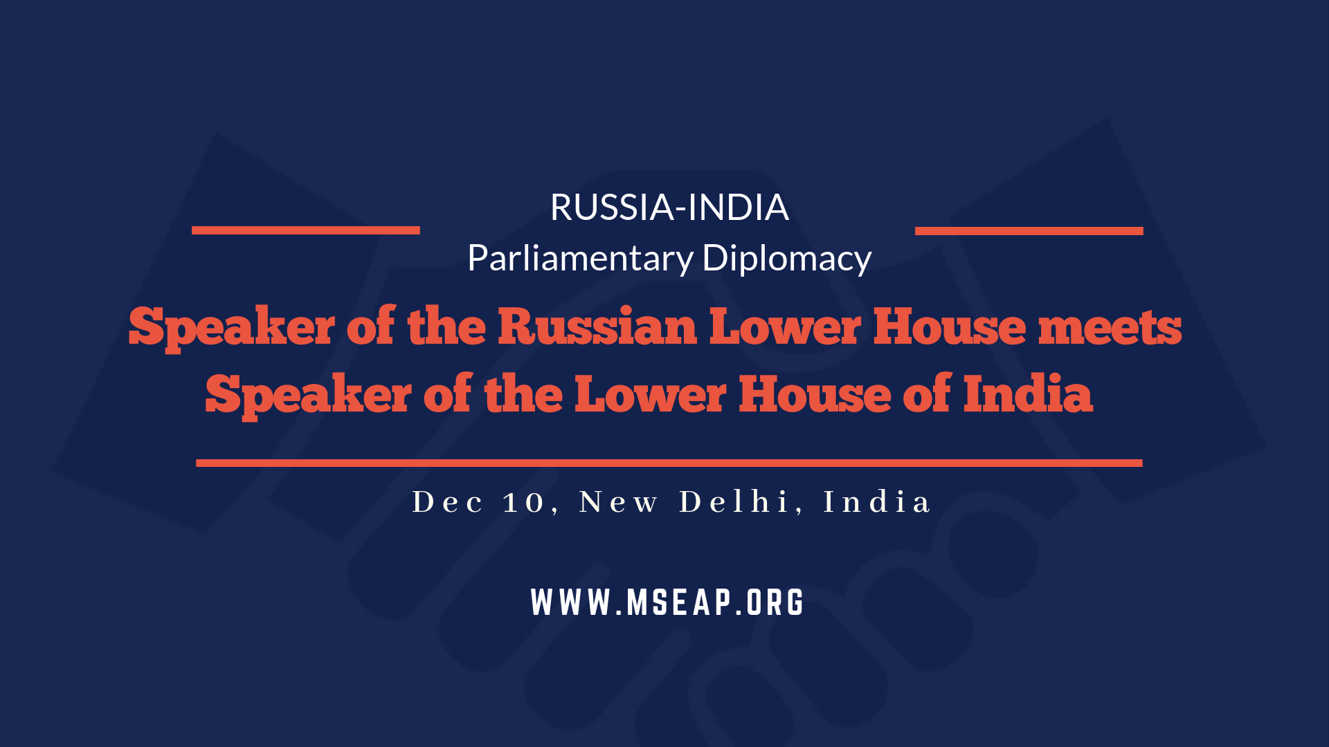 Speaker of Russian lower house meets the vice-president, the prime minister, and the lower house speaker of India