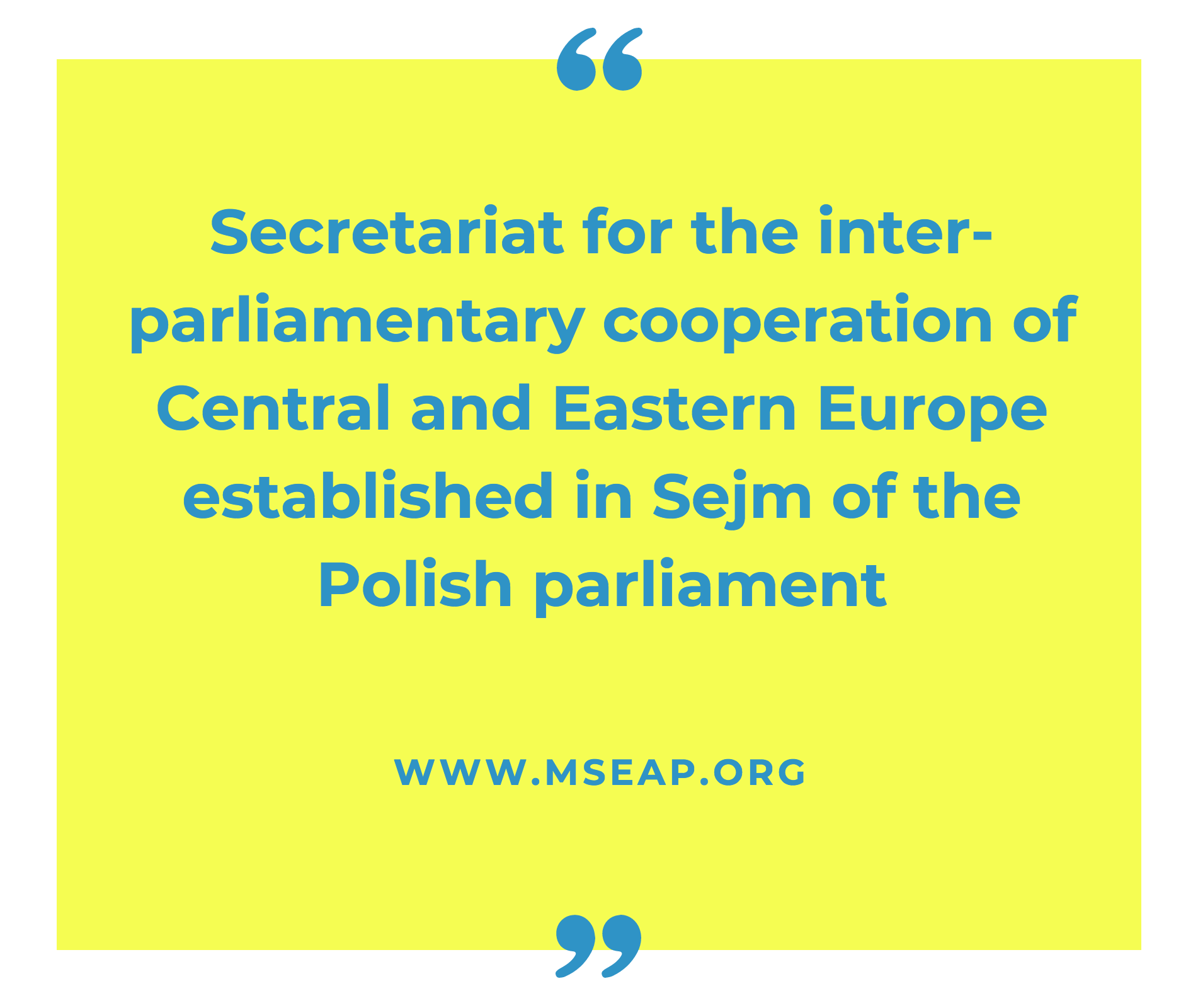 Secretariat for Inter-parliamentary cooperation of CEE established in Sejm
