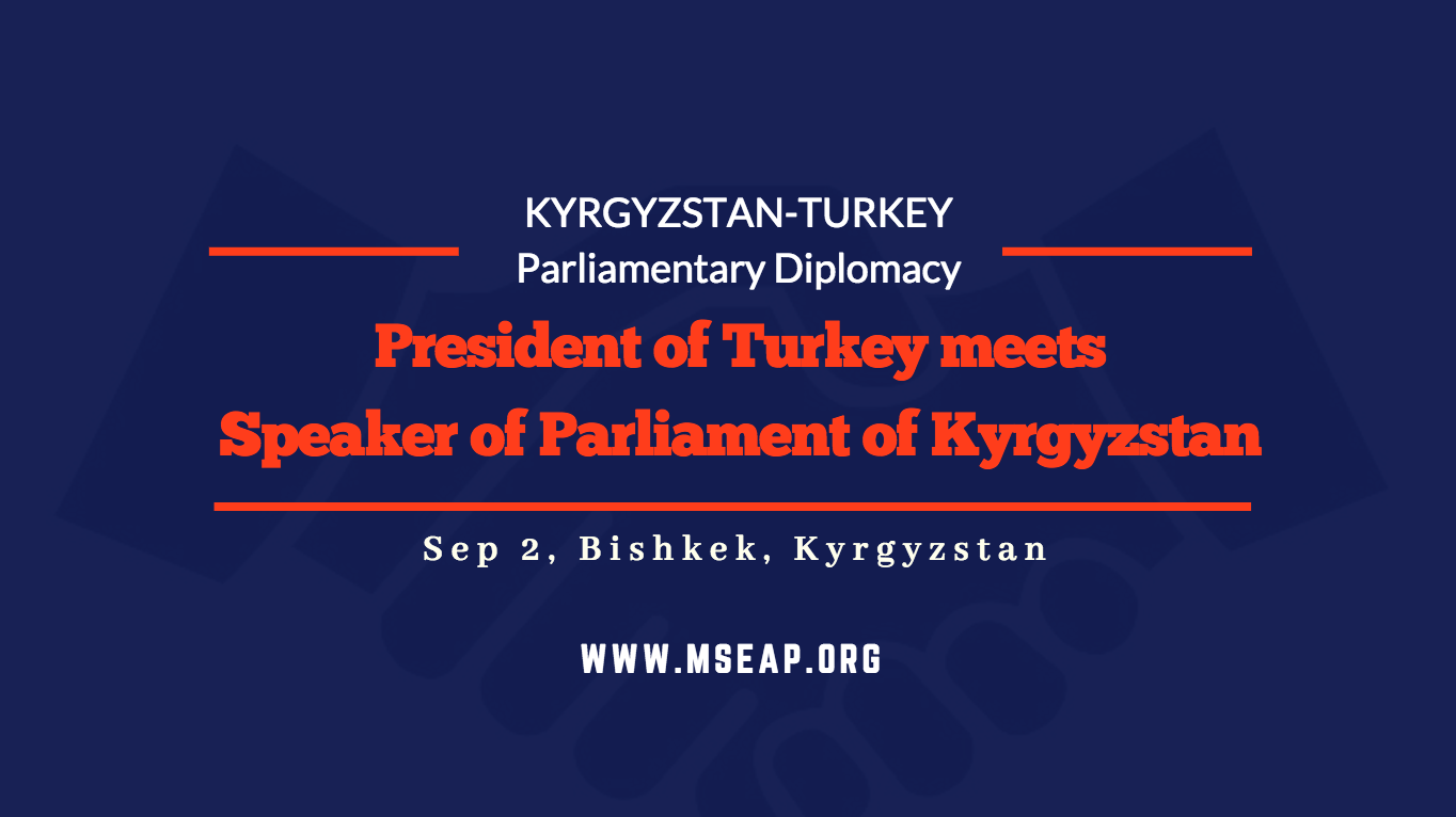 Turkish President meets the Parliament Speaker of Kyrgyzstan