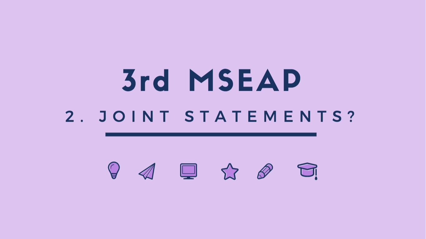2. Joint Statements of the previous MSEAPs