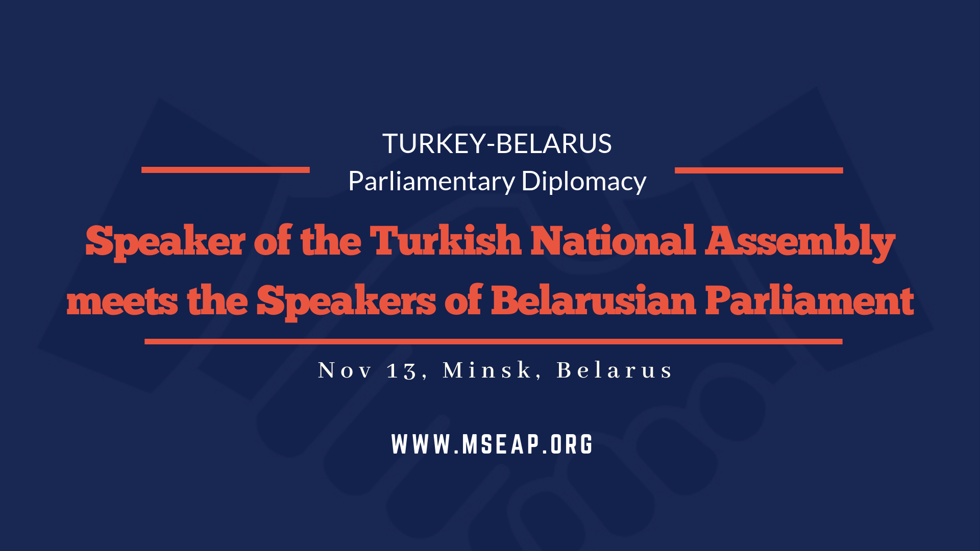 Speaker of Turkish Grand National Assembly meets the Belarusian chairman of the National Assembly