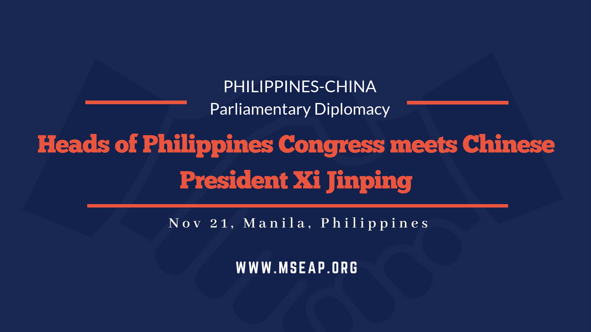 Heads of Philippines Congress meets Chinese President Xi Jinping