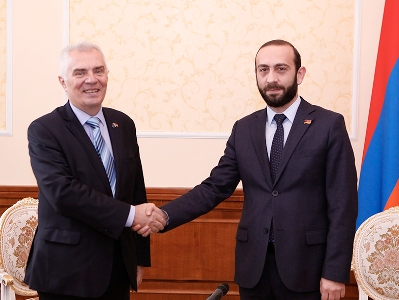 New Armenia Parliamentary speaker discusses cooperation with UNDP and EU Ambassador